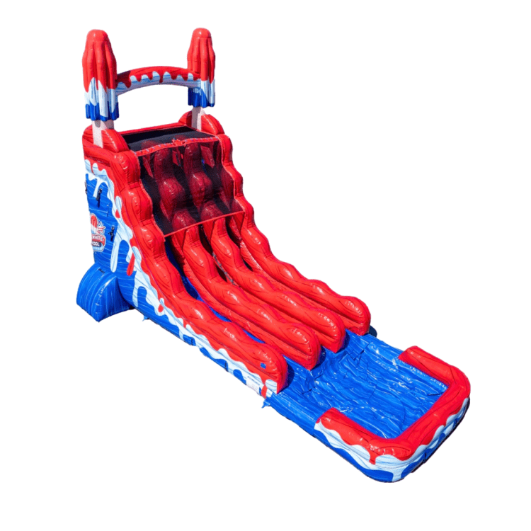 18FT Red White & Cool Popsicle Dual Lane Slide