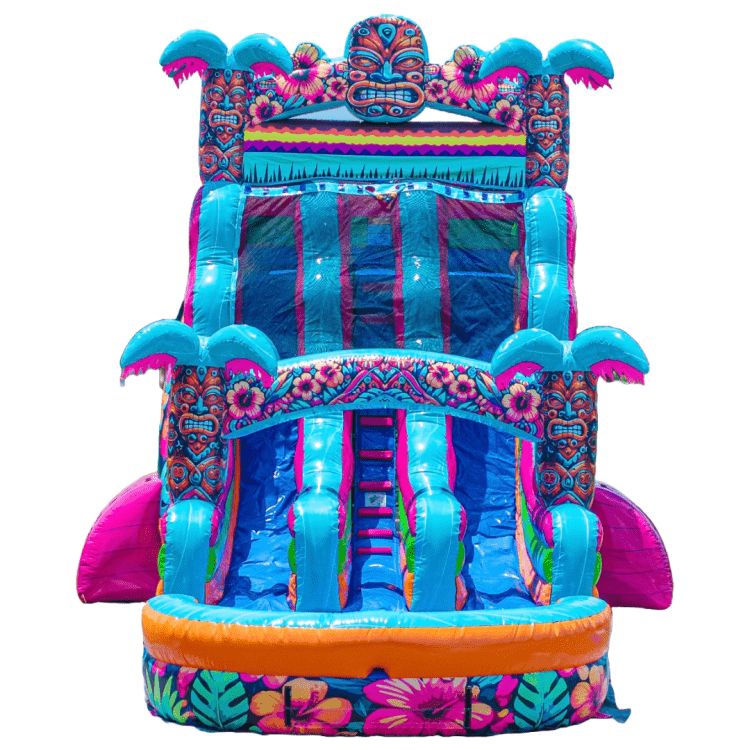 18FT Aloha Splash (Hawaiian Tiki) Dual Lane Slide