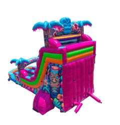 Untitled 1752328756 1 18FT Aloha Splash (Hawaiian Tiki) Dual Lane Slide