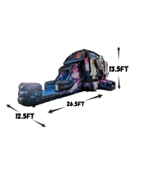 28FT203 1772054336 Rocket Bounce Galaxy Single Lane Bounce House w/ Slide (WET OR DRY)