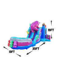 28FT204 1772054388 XL Gummy Bear Dual Lane Bounce House w/ Slide (WET OR DRY)